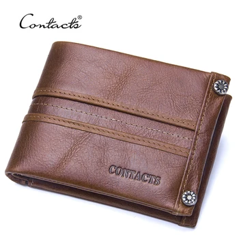 CONTACT'S Top Quality Cow Genuine Leather Men Wallet With Zipper Pocket Card Holder New Design Short Wallet For Male
CONTACT'S Top Quality Cow Genuine Leather Men Wallet With Zipper Pocket Card Holder New Design Short Wallet For Male