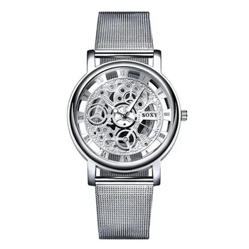 Fashion Business Skeleton Watch Men Engraving Hollow Dress Quartz Wristwatch Stainless Steel Band Clock Relojes Mujer Drop Ship
Fashion Business Skeleton Watch Men Engraving Hollow Dress Quartz Wristwatch Stainless Steel Band Clock Relojes Mujer Drop Ship