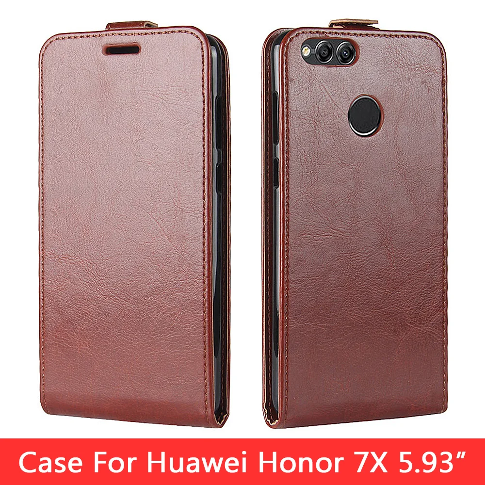 KHW1915_1_Vertical Flip Leather Case for Huawei Honor 7X 5.93 inch