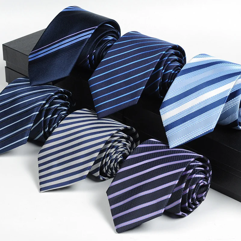 High Quality 8cm Men's Tie Business Groom Groomsmen Wedding Blue Stripes Casual Necktie Neckwear Neckties Formal Tie Men Gift
High Quality 8cm Men's Tie Business Groom Groomsmen Wedding Blue Stripes Casual Necktie Neckwear Neckties Formal Tie Men Gift