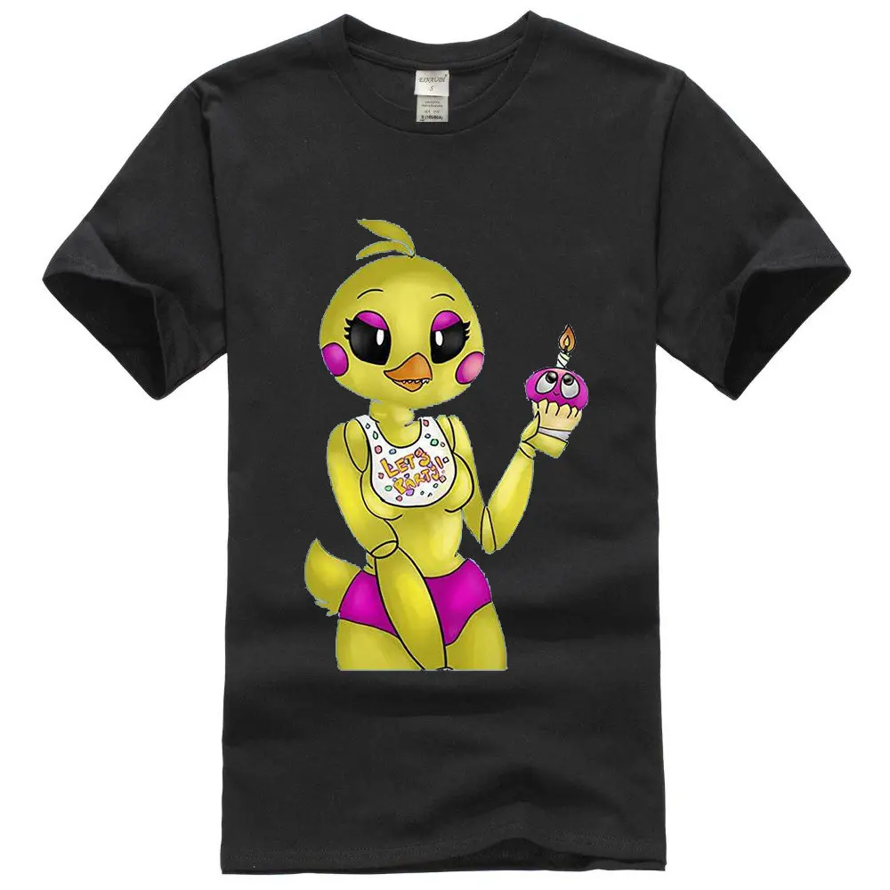 2018 летняя стильная футболка FNAF Five Nights at Freddy's Toy Chica с кекс Молодежная Футболка