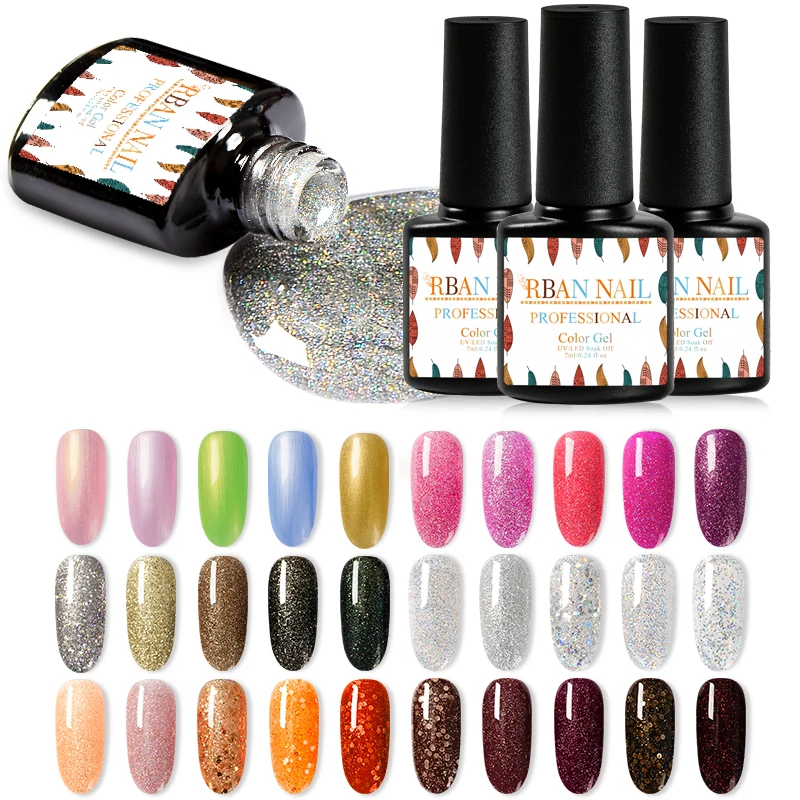 RBAN NAIL 7ml Glitter Gel Nail Polish Hybrid Varnishes Sock Off Nail Gel Polish Set Nails Art UV Gel Manicure For Nails Design
RBAN NAIL 7ml Glitter Gel Nail Polish Hybrid Varnishes Sock Off Nail Gel Polish Set Nails Art UV Gel Manicure For Nails Design
