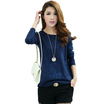 Fashion Lace Knit Pullover Women Sweater Autumn Winter New Solid Color O-Neck Long Sleeve Short Cashmere Shirt Female Casual Top
Fashion Lace Knit Pullover Women Sweater Autumn Winter New Solid Color O-Neck Long Sleeve Short Cashmere Shirt Female Casual Top