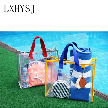 LXHYSJ Women Handbag Transparent PVC Swimming Bag Cosmetic Bags Beautician Storage Bag High capacity Portable gym Bags
LXHYSJ Women Handbag Transparent PVC Swimming Bag Cosmetic Bags Beautician Storage Bag High capacity Portable gym Bags