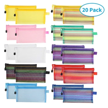 20 Pack Zipper Mesh Pouch, Multipurpose Travel Bags for Office Supplies Cosmetics Travel Accessories
20 Pack Zipper Mesh Pouch, Multipurpose Travel Bags for Office Supplies Cosmetics Travel Accessories