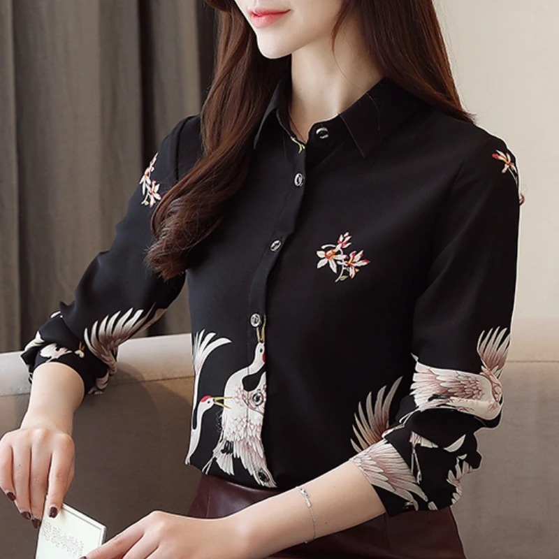 elegant blouse print chiffon blouse shirt fashion womens tops and blouses 2018 long sleeve women shirts black women tops A642
elegant blouse print chiffon blouse shirt fashion womens tops and blouses 2018 long sleeve women shirts black women tops A642