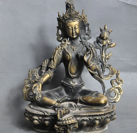 S07178 old tibet buddhism bronze green tara kwan-yin GuanYin Bodhisattva buddha statue
S07178 old tibet buddhism bronze green tara kwan-yin GuanYin Bodhisattva buddha statue
