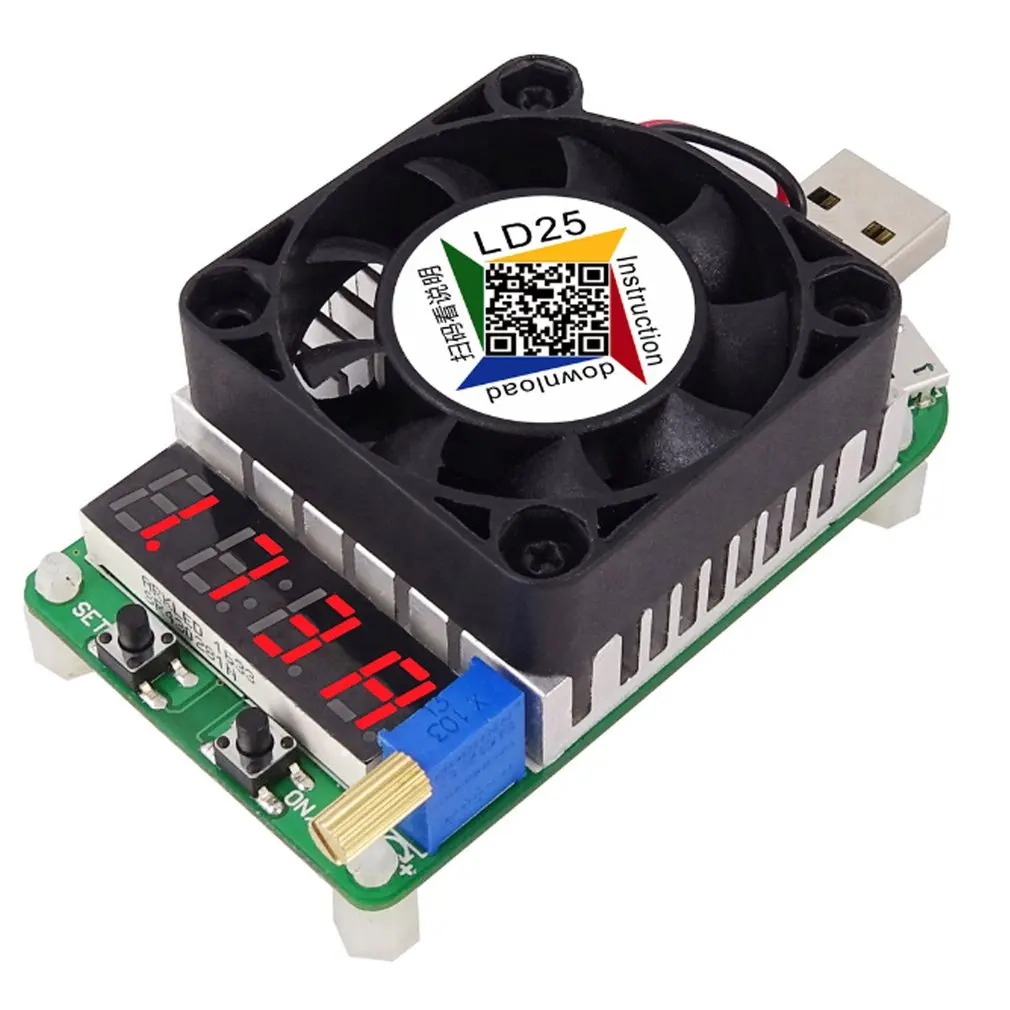RD LD25 LD35 Electronic Load resistor Current Voltage Voltmeter Tester USB Interface Discharge battery test LED display fan adju
RD LD25 LD35 Electronic Load resistor Current Voltage Voltmeter Tester USB Interface Discharge battery test LED display fan adju