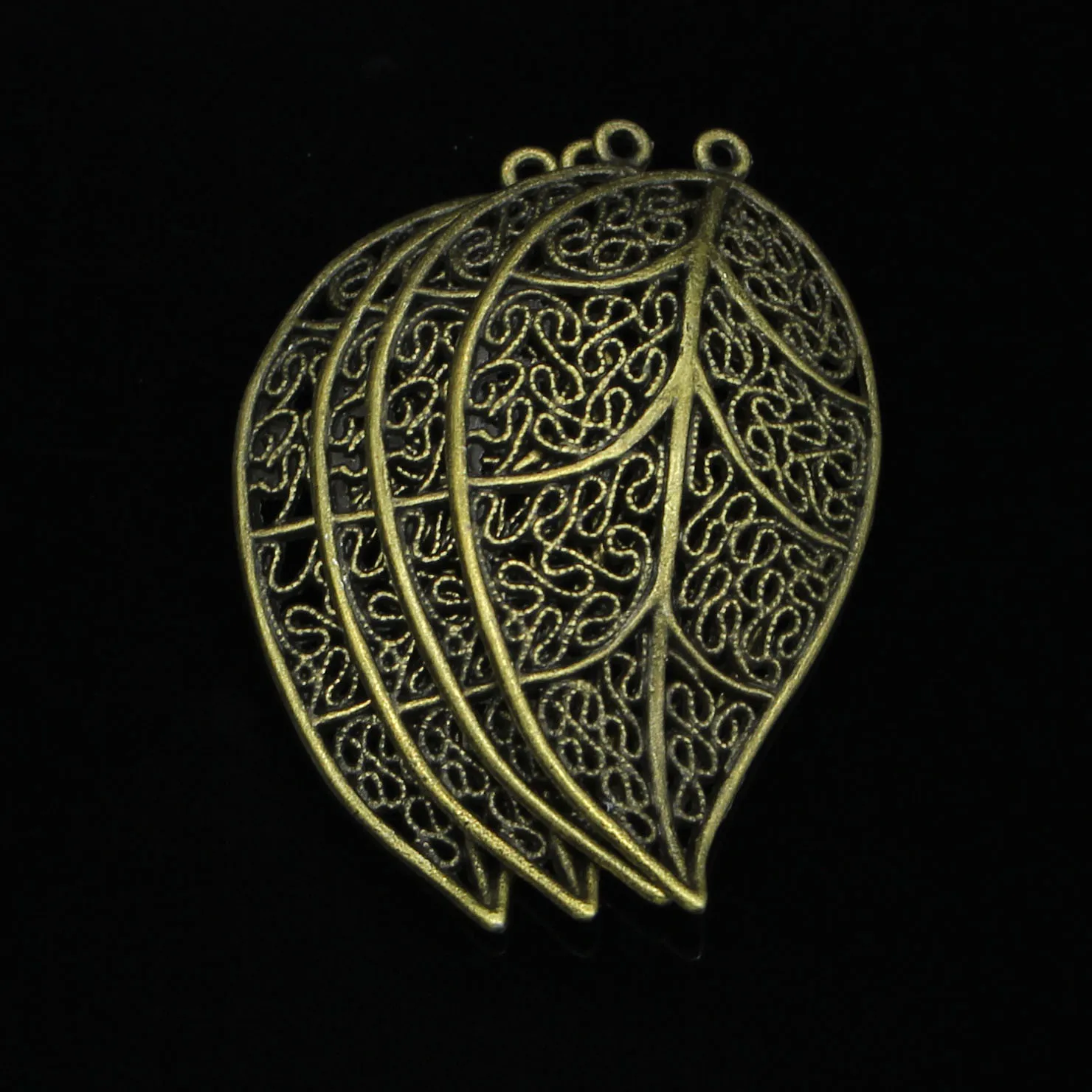 Фото 5pcs Tree leaf Charms Antique Bronze Plated Zinc Alloy Pendants Metal Jewelry Findings Fit DIY 57*31mm | Украшения и аксессуары