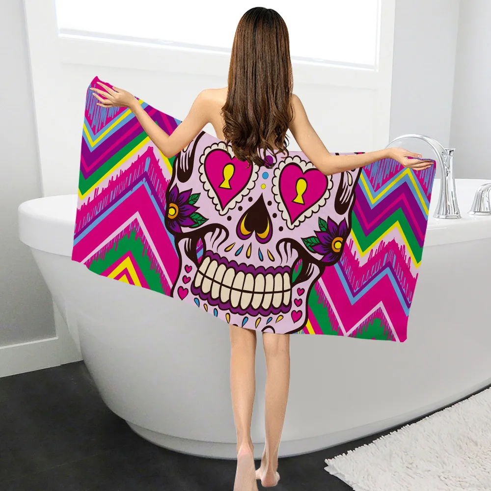 New Skull Pattern Rectangular 150x70cm Printing Beach Towel Shawl Bath Towel strandlaken toalla de playa
New Skull Pattern Rectangular 150x70cm Printing Beach Towel Shawl Bath Towel strandlaken toalla de playa