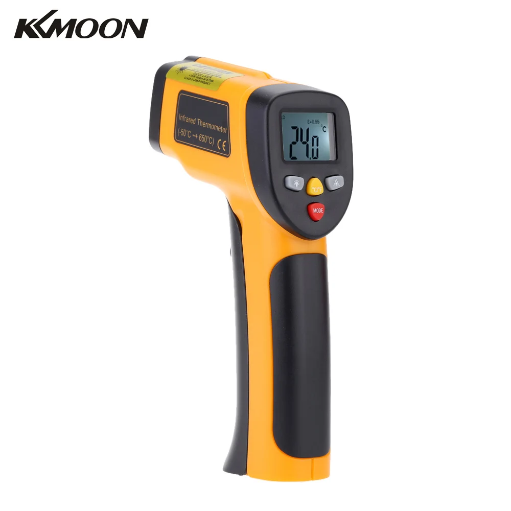 Non-contact IR Digital Infrared Thermometer Temperature Tester Pyrometer Range -55-650 C(-58-1202 F)
Non-contact IR Digital Infrared Thermometer Temperature Tester Pyrometer Range -55-650 C(-58-1202 F)