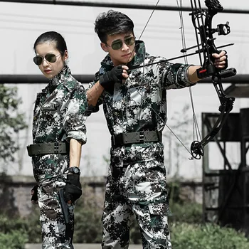 Tactical Camouflage Hunting Fishing Clothes Men Military Combat Shirt+Cargo Pants Ropa Camuflada Para Cazar Ghillie Suit Female
Tactical Camouflage Hunting Fishing Clothes Men Military Combat Shirt+Cargo Pants Ropa Camuflada Para Cazar Ghillie Suit Female