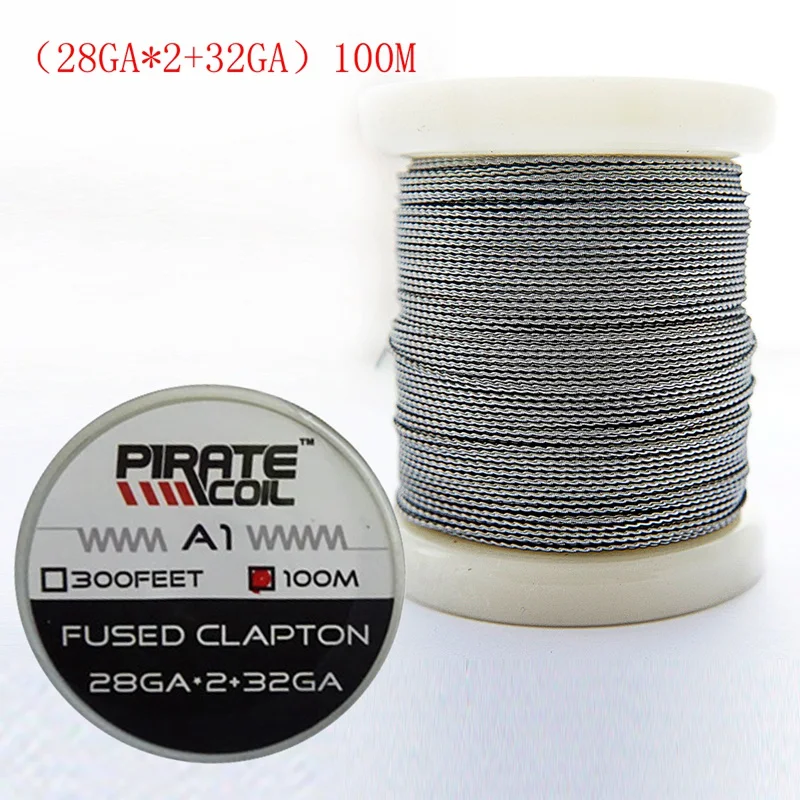 PIRATE COIL 100 m / roll A1 Electronic Cigarette Heating Wire RDA DIY Accessory Resistance Wire Fused Clapton
PIRATE COIL 100 m / roll A1 Electronic Cigarette Heating Wire RDA DIY Accessory Resistance Wire Fused Clapton