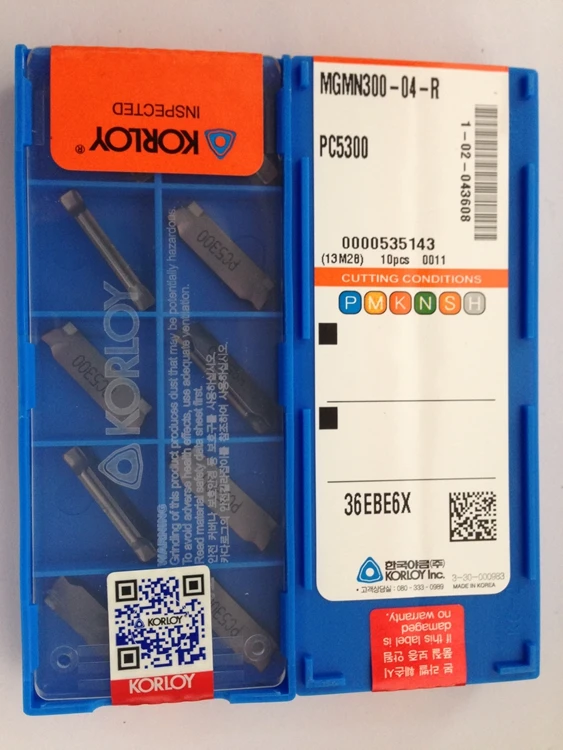 MGMN300-04-R PC5300 KORLOY Original carbide inserts Grooving interruptted cutting Tungsten carbide For HRSA Stainless steel
MGMN300-04-R PC5300 KORLOY Original carbide inserts Grooving interruptted cutting Tungsten carbide For HRSA Stainless steel