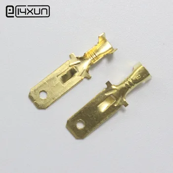 50pcs Copper 6.3 Crimp Terminal 6.3mm Uninsulated Spring Connector 6.3mm Male Cold Terminal for Car Auto Bike ect
50pcs Copper 6.3 Crimp Terminal 6.3mm Uninsulated Spring Connector 6.3mm Male Cold Terminal for Car Auto Bike ect
