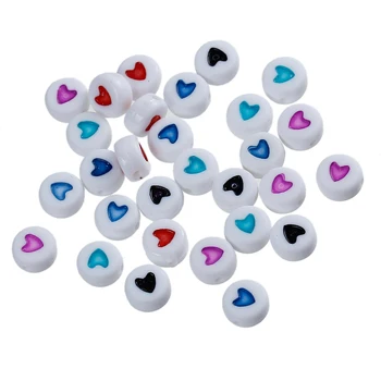 Doreen Box Acrylic Spacer Beads Flat Round At Random Enamel Heart Pattern About 7mm( 2/8") Dia,Hole: Approx 1mm,200 PCs
Doreen Box Acrylic Spacer Beads Flat Round At Random Enamel Heart Pattern About 7mm( 2/8") Dia,Hole: Approx 1mm,200 PCs