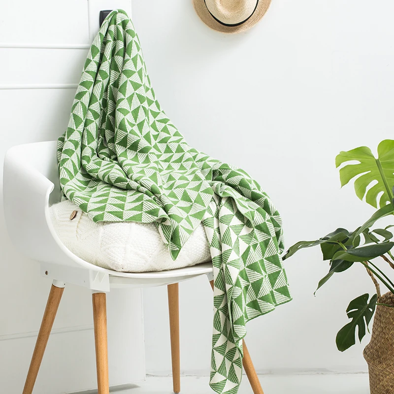 iDouillet Modern Geometric Pattern 100% Cotton Knit Throw Blanket for Bed Sofa Couch Chair 130x180cm Green Bedding Home Decor
iDouillet Modern Geometric Pattern 100% Cotton Knit Throw Blanket for Bed Sofa Couch Chair 130x180cm Green Bedding Home Decor