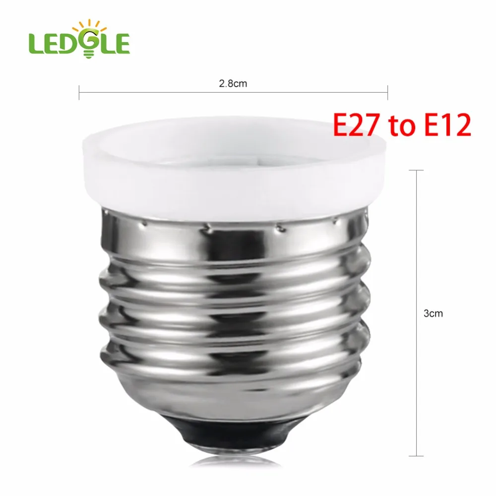 LEDGLE 6PCS E27 to E12 Base Lamp Holder Converter LED Light Screw Lights Lamps Bulb Socket Adapter Converter Heat Resistant Hot
LEDGLE 6PCS E27 to E12 Base Lamp Holder Converter LED Light Screw Lights Lamps Bulb Socket Adapter Converter Heat Resistant Hot