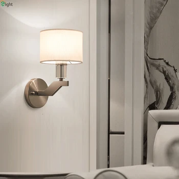 Modern Nickel Metal Led Wall Lamp Bedroom Crystal Led Wall Lights Living Room Fabric Wall Light Fixtures Corridor Wall Sconce
Modern Nickel Metal Led Wall Lamp Bedroom Crystal Led Wall Lights Living Room Fabric Wall Light Fixtures Corridor Wall Sconce