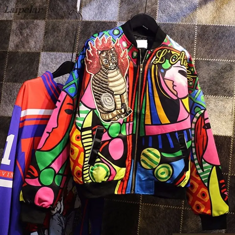 oversize harajuku jacket women autumn and winter cool queen embroidery abstract cat long sleeve baseball pilot jackets
oversize harajuku jacket women autumn and winter cool queen embroidery abstract cat long sleeve baseball pilot jackets