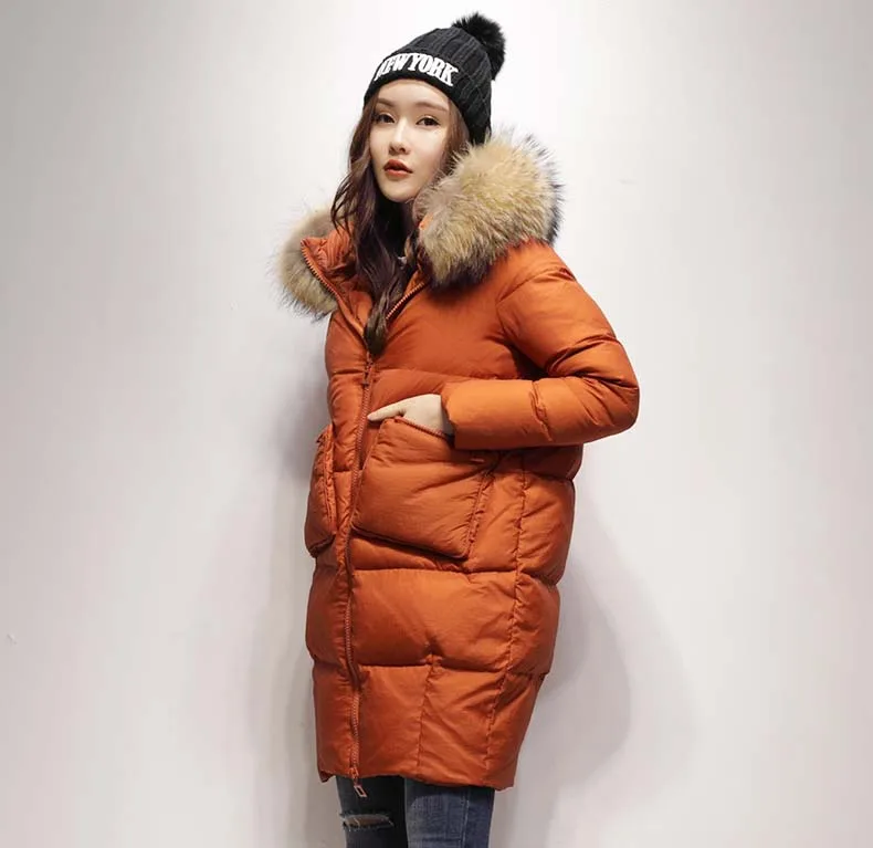 new 2020 women's duck down coat loose long jacket with large real raccoon fur hood warm parkas for lady female black red xxl
new 2020 women's duck down coat loose long jacket with large real raccoon fur hood warm parkas for lady female black red xxl