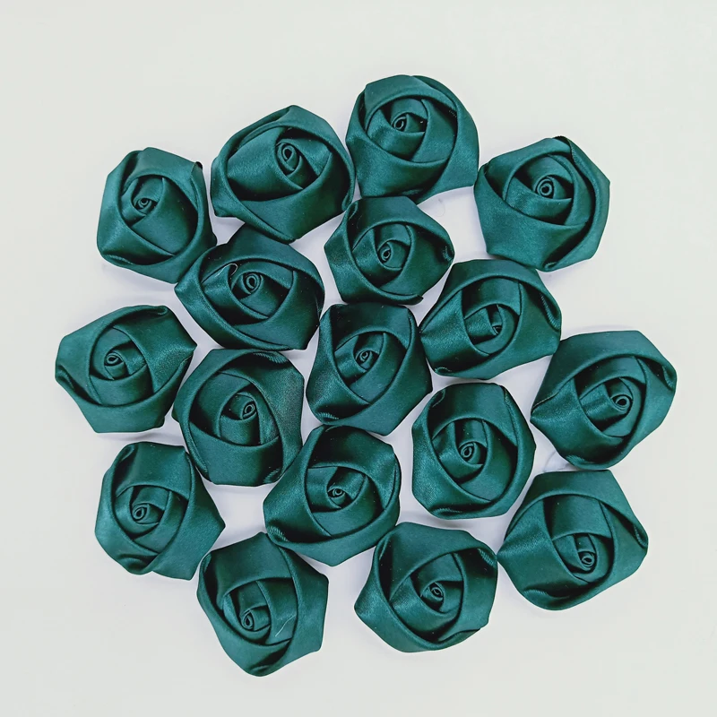 20Pieces/Bag Atrovirens Rose Handmade Diameter 3.5Cm Satin Rose Ribbon Artificial Flowers DIY Wedding Bouquet Flower Accessories
20Pieces/Bag Atrovirens Rose Handmade Diameter 3.5Cm Satin Rose Ribbon Artificial Flowers DIY Wedding Bouquet Flower Accessories