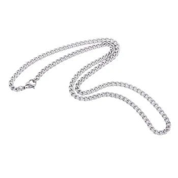 Steampunk 4mm Stainless Steel Curb Cuban Chain Necklace 20 Inches for Men/Women---Silver
Steampunk 4mm Stainless Steel Curb Cuban Chain Necklace 20 Inches for Men/Women---Silver