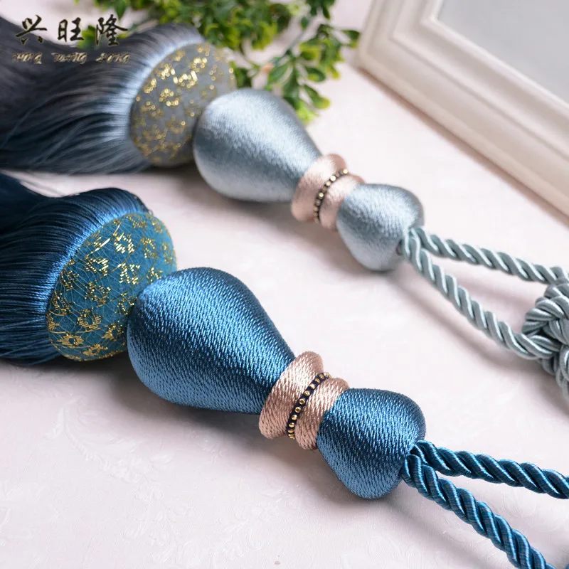 XWL 2Pcs/lot Curtain Tassel Brushes Fringe Tiebacks Hanging Belt Ball Ropes Accessories Tieback Strap Buckle Home Decor | Дом и сад