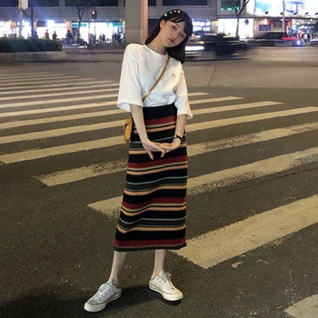 2020 summer women's casual Korean version Good-looking loose striped elasticity skirt Female l29
2020 summer women's casual Korean version Good-looking loose striped elasticity skirt Female l29