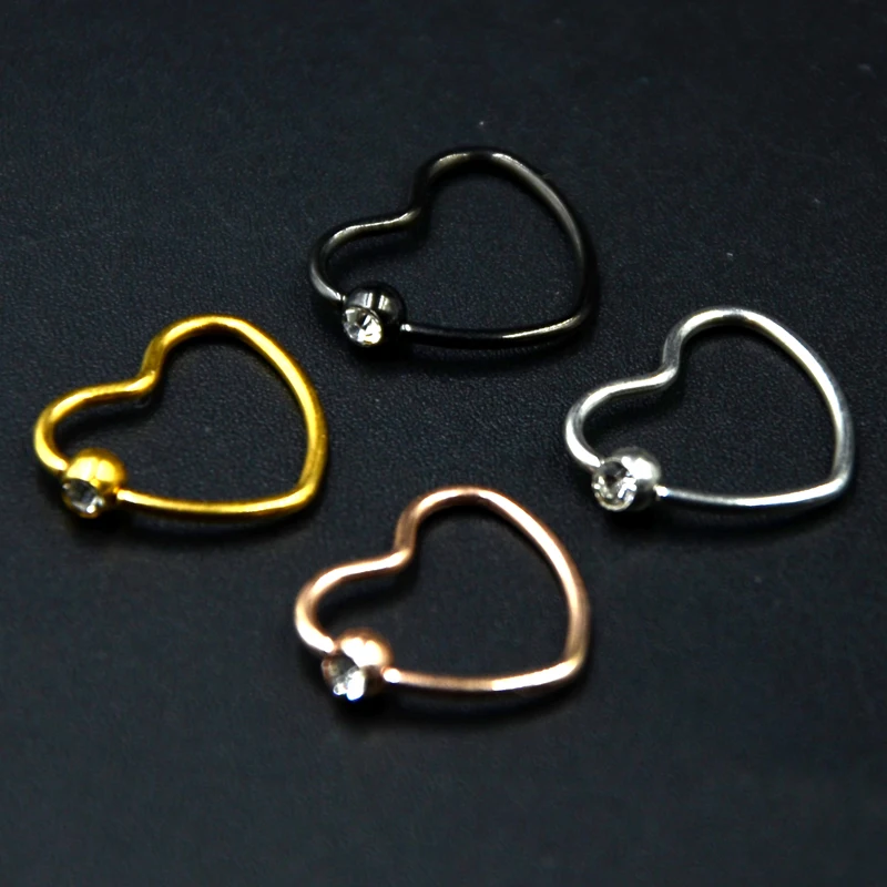 Showlove-2pcs Titanium Anodized CZ Gem Daith Heart Ear Helix Tragus Cartilage Piercing Lip Nose Rings Body Jewelry 16g
Showlove-2pcs Titanium Anodized CZ Gem Daith Heart Ear Helix Tragus Cartilage Piercing Lip Nose Rings Body Jewelry 16g