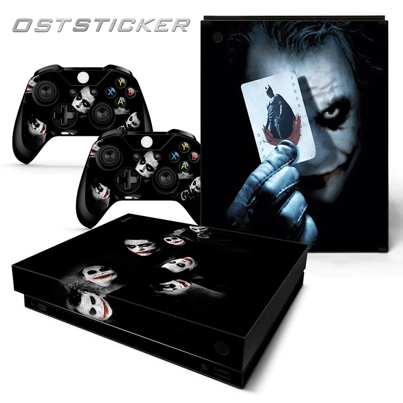 Скидка 30% наклейки OSTSTICKER мультфильм Джокер Smlie карты Clowm Виниловые кожи для Xbox One X