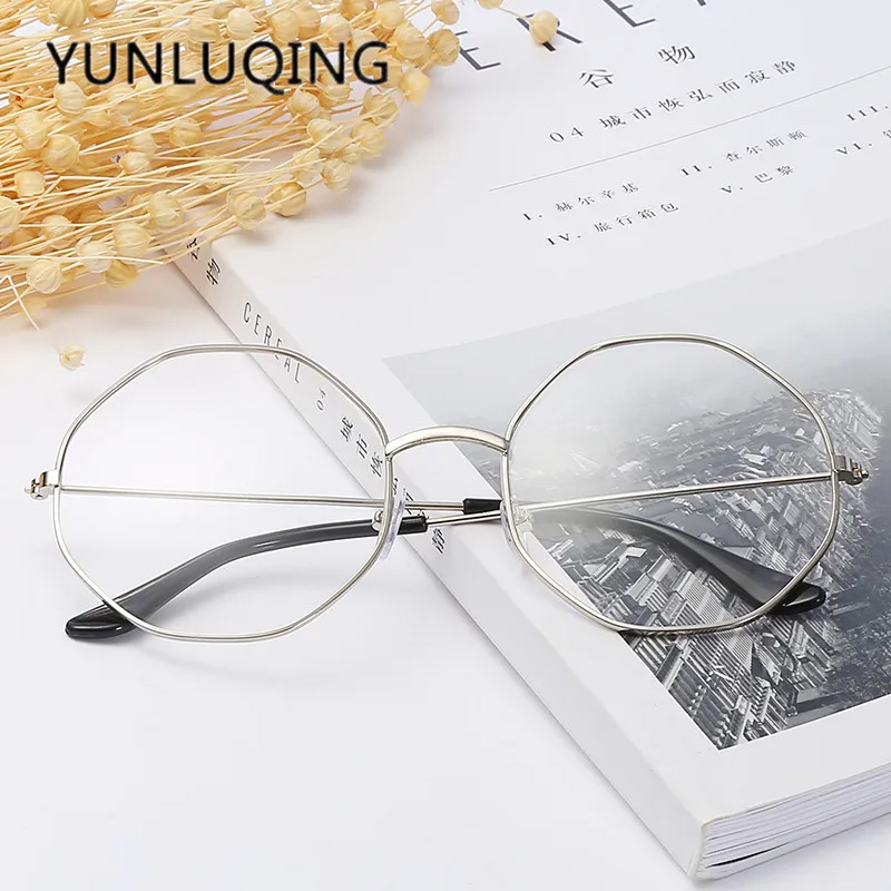 Retro large frame eight side round metal frame mirror tidal current irregular mirror octagonal spectacles frame 54076
Retro large frame eight side round metal frame mirror tidal current irregular mirror octagonal spectacles frame 54076