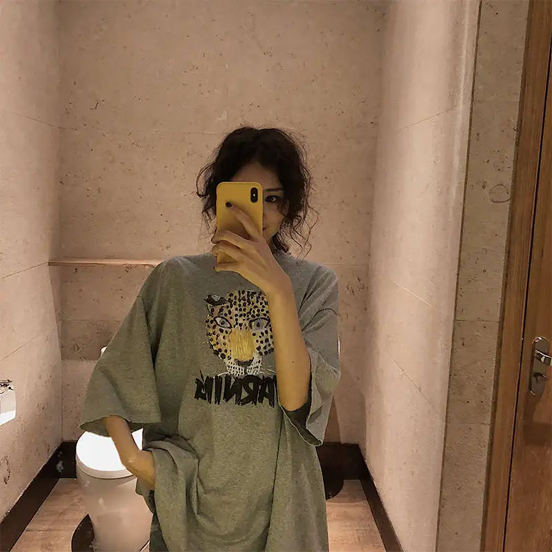 Fashion Hip Hop Women T-Shirt Plus Size Summer Oversized Big Cotton Black Animal Print O-Neck Female Tops Tees Loose tshirt 2019
Fashion Hip Hop Women T-Shirt Plus Size Summer Oversized Big Cotton Black Animal Print O-Neck Female Tops Tees Loose tshirt 2019