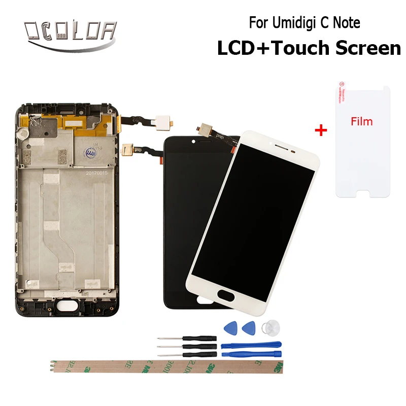 Ocolor для UMI umidigi C Note ЖК-дисплей + сенсорный экран с рамкой дигитайзер в сборе 1920X1080 FHD