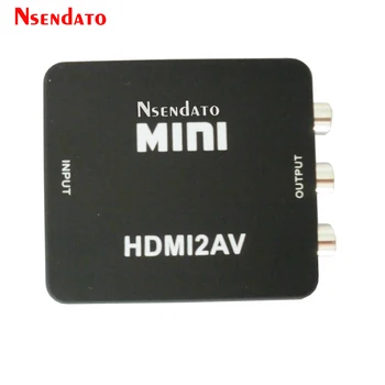 Mini HDMI To RCA Composite Audio Video AV CVBS Adapter Converter HDMI2AV HDMI RCA AV CVBS L R HD Video Box Support NTSC PAL