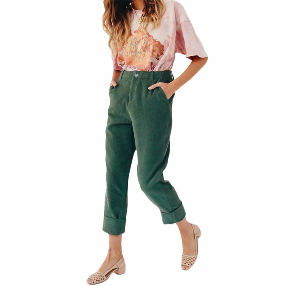 2018 Autumn Winter Corduroy Pants High Waist Long Trousers Women Plus Size Plus Velvet Casual Pencil Pants Pantalon Femme Pencil
2018 Autumn Winter Corduroy Pants High Waist Long Trousers Women Plus Size Plus Velvet Casual Pencil Pants Pantalon Femme Pencil