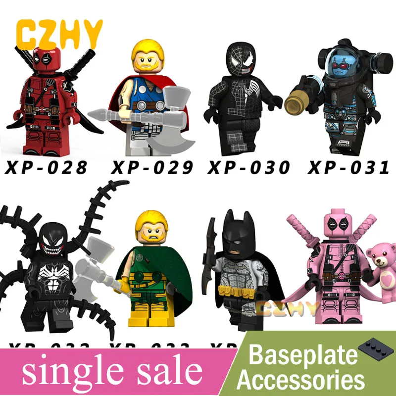 DC minifigured The Unworthy Thor HYDRA Deadpool Venom Mr Freeze Pink Pool Building Blocks Legoed Heroes Toys for Children KT1004
DC minifigured The Unworthy Thor HYDRA Deadpool Venom Mr Freeze Pink Pool Building Blocks Legoed Heroes Toys for Children KT1004
