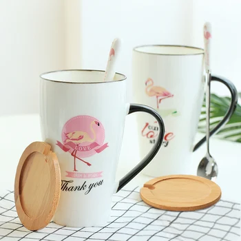 Flamingo ceramic breakfast mug cup water cup large capacity simple fresh office coffee cup female with lid spoon
Flamingo ceramic breakfast mug cup water cup large capacity simple fresh office coffee cup female with lid spoon
