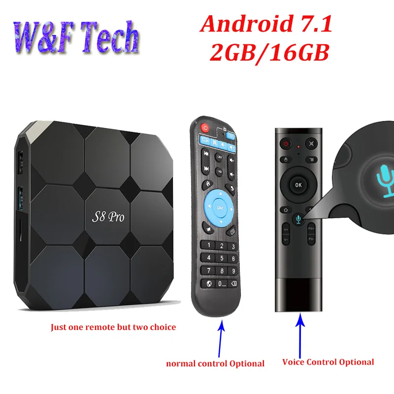 

S8 Pro Android 7.1 Smart TV BOX Amlogic S905W 1GB 8GB 2GB 16GB Media Player Voice Control Optional IPTV box PK X96 mini TX3 mini