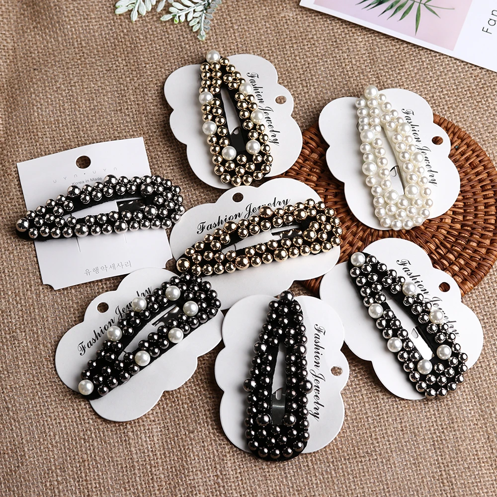 HOOH Metal Pearl Barrette Hairpins 2019 Hollow Geometric Waterdrop Shape Pearl Hair Clips Hair Accessories For Women Children
HOOH Metal Pearl Barrette Hairpins 2019 Hollow Geometric Waterdrop Shape Pearl Hair Clips Hair Accessories For Women Children