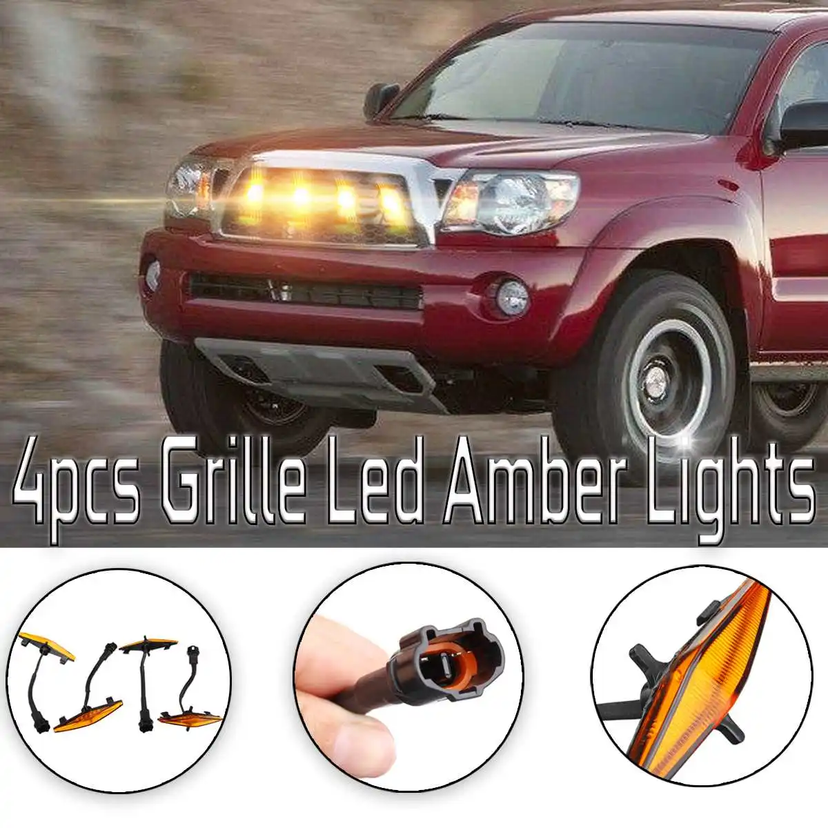 4pcs Grille Led Amber Lights For Toyota 4Runner for TRD Pro 2014-2019 Car Light Supplies
4pcs Grille Led Amber Lights For Toyota 4Runner for TRD Pro 2014-2019 Car Light Supplies