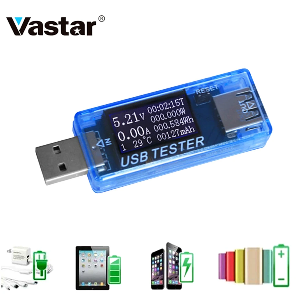Vastar USB DC Battery Tester Digital Voltmeter Amperimetro Voltage Current Meter Ammeter Detector Power Bank Charger Indicator
Vastar USB DC Battery Tester Digital Voltmeter Amperimetro Voltage Current Meter Ammeter Detector Power Bank Charger Indicator