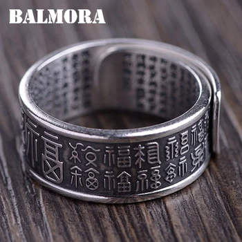 BALMORA 990 Pure Silver Sutra Buddhism Open Rings for Men Lover Party Thai Silver Vintage Fashion Jewelry Anillos SY22062
BALMORA 990 Pure Silver Sutra Buddhism Open Rings for Men Lover Party Thai Silver Vintage Fashion Jewelry Anillos SY22062