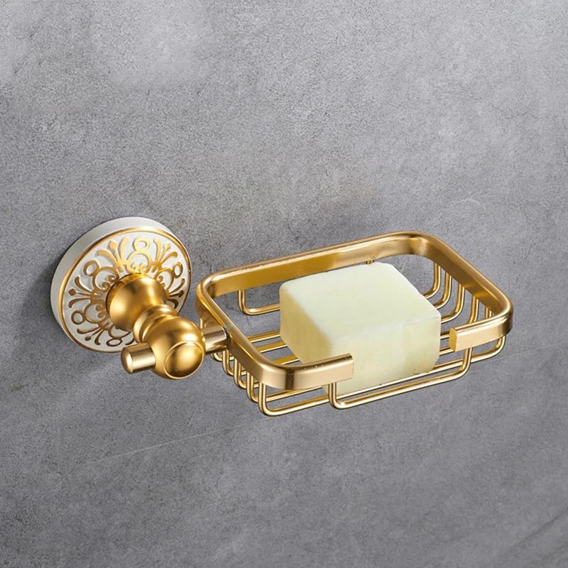 Wall Mounted Soap Net Storage Rack Shampoo Storage Holder Carved Platinum Soap Dishes Bathroom Accessories For Organizer
Wall Mounted Soap Net Storage Rack Shampoo Storage Holder Carved Platinum Soap Dishes Bathroom Accessories For Organizer