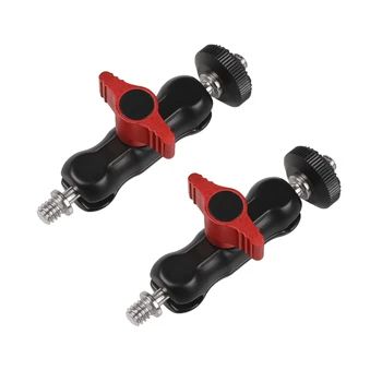 2PCS Arm Mount Adapter Friction Magic Arm with Multi-Function Double Ballhead 1/4" for Camera Cage Rig LCD Monitor LED Lights
2PCS Arm Mount Adapter Friction Magic Arm with Multi-Function Double Ballhead 1/4" for Camera Cage Rig LCD Monitor LED Lights