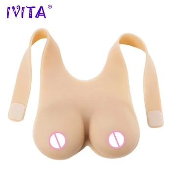 

IVITA 1600g Realistic Silicone Breast Forms Artificial Fake Boobs False Breasts for Crossdresser Transgender Shemale Drag Queen