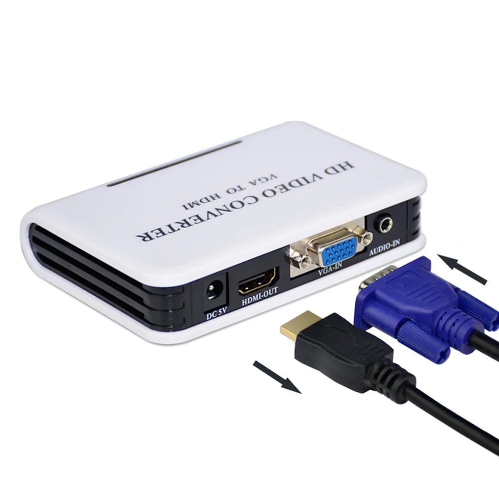 1080P HD Video Converter VGA To HDMI Audio in HDMI Out Connector Adapter VGA2HDMI Converter for Computer
1080P HD Video Converter VGA To HDMI Audio in HDMI Out Connector Adapter VGA2HDMI Converter for Computer