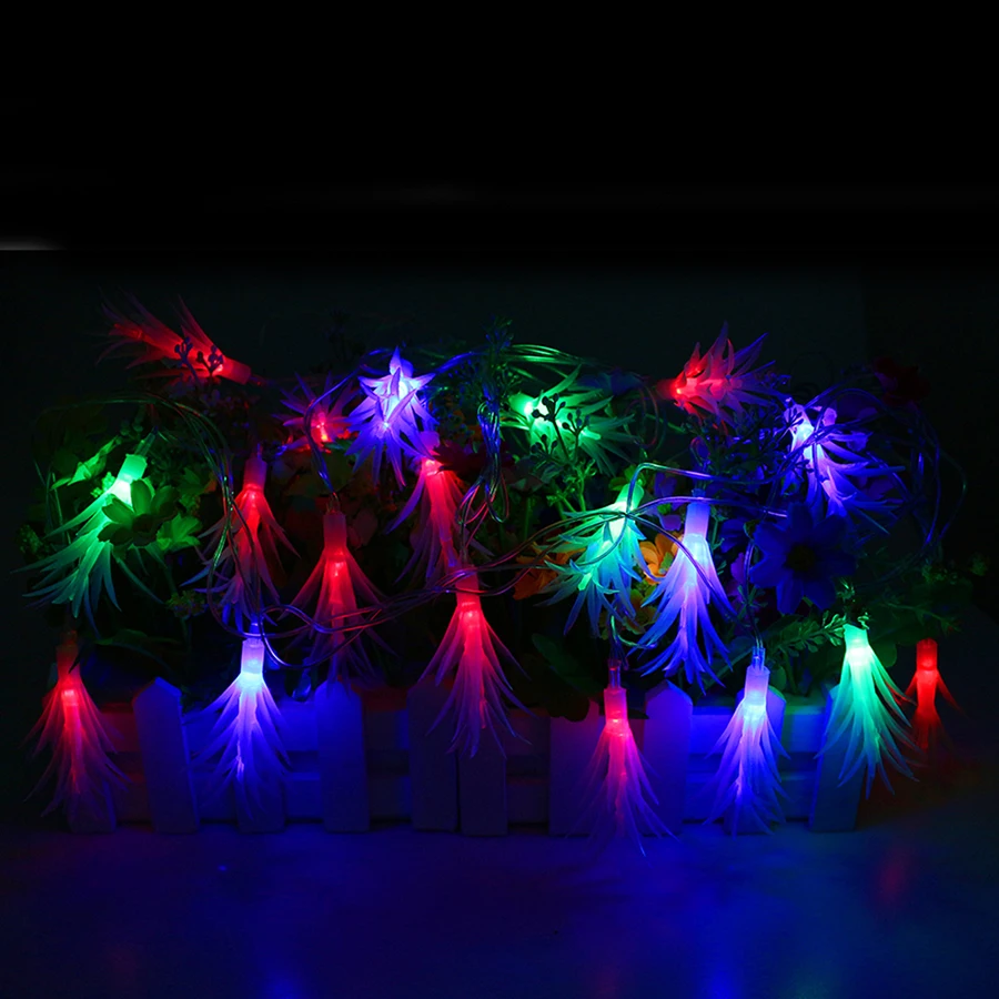 

4M 20LEDs Pine cone Leaves Multicolor LED String Light Fairy Christmas Garland With EU Plug Patio Matsuba Wedding Decoration