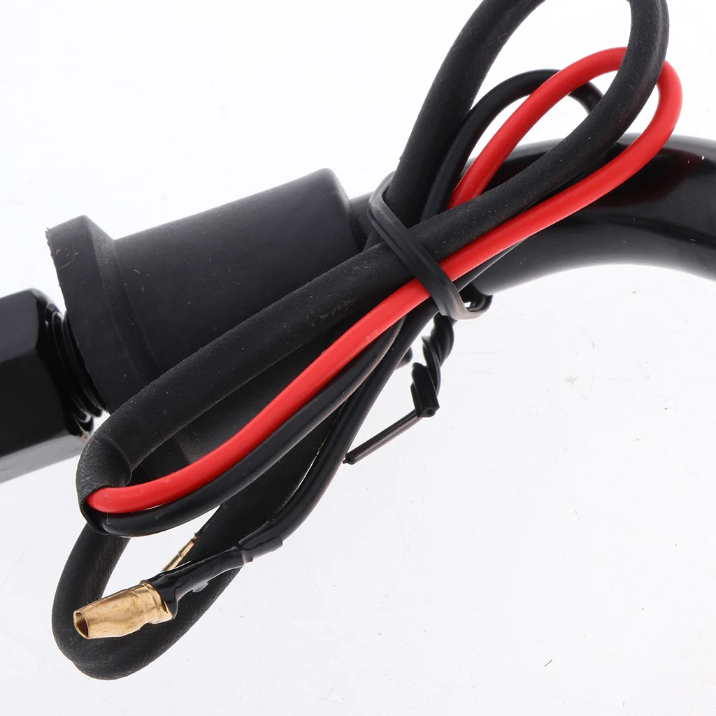 4X Universal 10mm Motorcycle Rearview Side Mirrors LED Turn Signal Red/Black High Toughness and Smooth Surface ABS Shell Glass