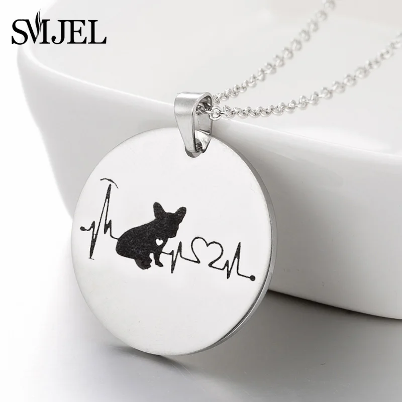 SMJEL Animal French Bulldog Necklaces for Women Collier Round Charm Necklace Dog Lover Jewelry Gifts bijoux 2019 New
SMJEL Animal French Bulldog Necklaces for Women Collier Round Charm Necklace Dog Lover Jewelry Gifts bijoux 2019 New